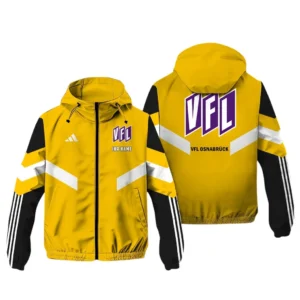 VfL Osnabruck Bundesliga Adidas Windbreaker Jacket SPO916055, Gift For Fan VfL Osnabruck - Yellow