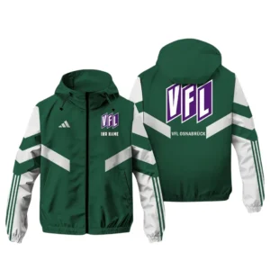 VfL Osnabruck Bundesliga Adidas Windbreaker Jacket SPO916055, Gift For Fan VfL Osnabruck - Green