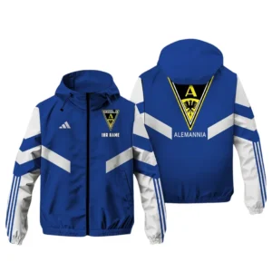 Alemannia Aachen Bundesliga Adidas Windbreaker Jacket SPO916056, Gift For Fan Alemannia Aachen - Blue