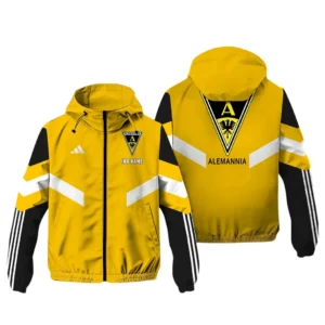 Alemannia Aachen Bundesliga Adidas Windbreaker Jacket SPO916056, Gift For Fan Alemannia Aachen - Yellow