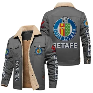 Getafe La Liga Thickened Corduroy Jacket LALIGA3402052508, Gift For Fan Getafe - Grey