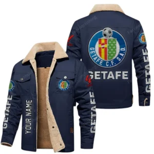 Getafe La Liga Thickened Corduroy Jacket LALIGA3402052508, Gift For Fan Getafe - Navy