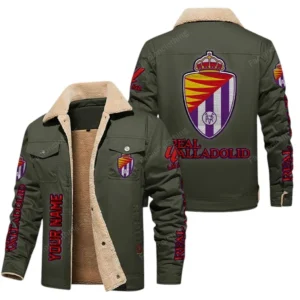 Valladolid La Liga Thickened Corduroy Jacket LALIGA3402052510, Gift For Fan Valladolid - Green