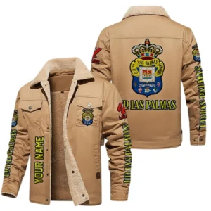 Las Palmas La Liga Thickened Corduroy Jacket LALIGA3402052511, Gift For Fan Las Palmas - Brown