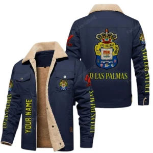 Las Palmas La Liga Thickened Corduroy Jacket LALIGA3402052511, Gift For Fan Las Palmas - Navy