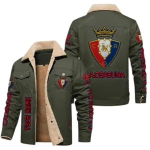 Osasuna La Liga Thickened Corduroy Jacket LALIGA3402052512, Gift For Fan Osasuna - Green