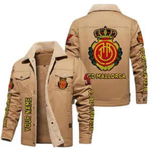 Real Mallorca La Liga Thickened Corduroy Jacket LALIGA3402052516, Gift For Fan Real Mallorca - Brown