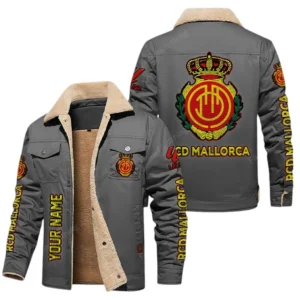Real Mallorca La Liga Thickened Corduroy Jacket LALIGA3402052516, Gift For Fan Real Mallorca - Grey