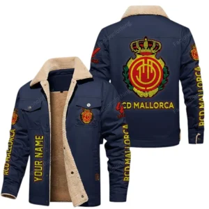 Real Mallorca La Liga Thickened Corduroy Jacket LALIGA3402052516, Gift For Fan Real Mallorca - Navy