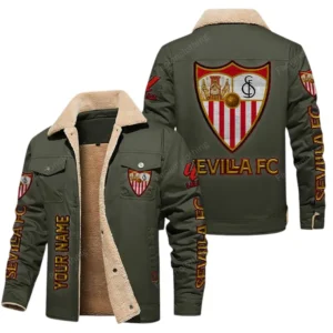 Sevilla La Liga Thickened Corduroy Jacket LALIGA3402052518, Gift For Fan Sevilla - Green