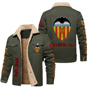 Valencia La Liga Thickened Corduroy Jacket LALIGA3402052519, Gift For Fan Valencia - Green