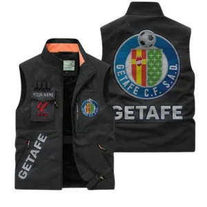 Getafe La Liga Outdoor Sleeveless Vest LALIGA3502062508, Gift For Fan Getafe - Black