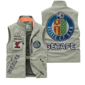 Getafe La Liga Outdoor Sleeveless Vest LALIGA3502062508, Gift For Fan Getafe - Khaki