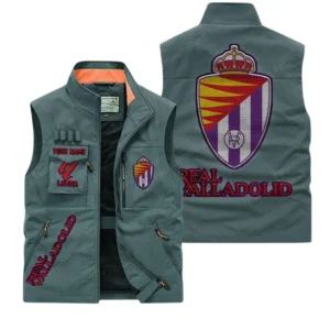 Valladolid La Liga Outdoor Sleeveless Vest LALIGA3502062510, Gift For Fan Valladolid - Bean Green