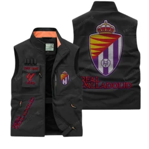 Valladolid La Liga Outdoor Sleeveless Vest LALIGA3502062510, Gift For Fan Valladolid - Black