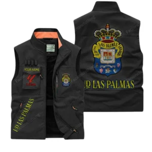 Las Palmas La Liga Outdoor Sleeveless Vest LALIGA3502062511, Gift For Fan Las Palmas - Black