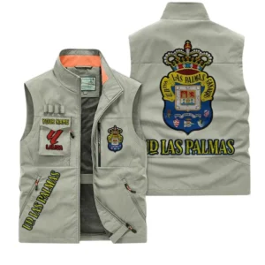 Las Palmas La Liga Outdoor Sleeveless Vest LALIGA3502062511, Gift For Fan Las Palmas - Khaki
