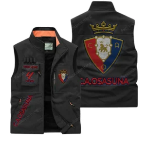 Osasuna La Liga Outdoor Sleeveless Vest LALIGA3502062512, Gift For Fan Osasuna - Black