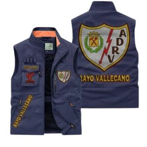 Rayo Vallecano La Liga Outdoor Sleeveless Vest LALIGA3502062513, Gift For Fan Rayo Vallecano - Dark Blue