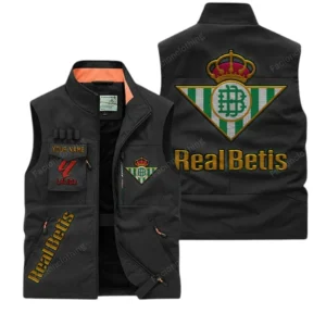 Real Betis La Liga Outdoor Sleeveless Vest LALIGA3502062514, Gift For Fan Real Betis - Black