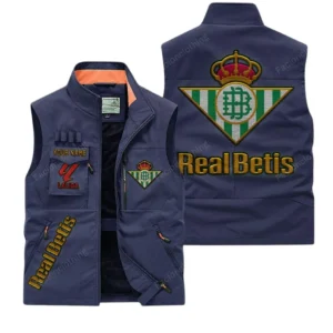 Real Betis La Liga Outdoor Sleeveless Vest LALIGA3502062514, Gift For Fan Real Betis - Dark Blue