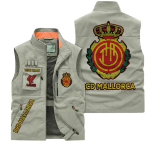 Real Mallorca La Liga Outdoor Sleeveless Vest LALIGA3502062516, Gift For Fan Real Mallorca - Khaki