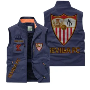 Sevilla La Liga Outdoor Sleeveless Vest LALIGA3502062518, Gift For Fan Sevilla - Dark Blue
