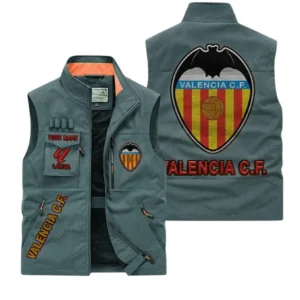 Valencia La Liga Outdoor Sleeveless Vest LALIGA3502062519, Gift For Fan Valencia - Bean Green