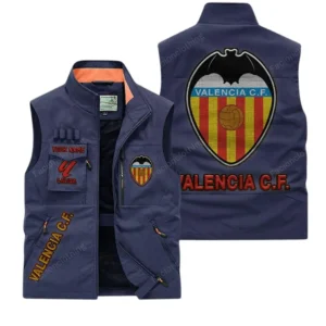 Valencia La Liga Outdoor Sleeveless Vest LALIGA3502062519, Gift For Fan Valencia - Dark Blue