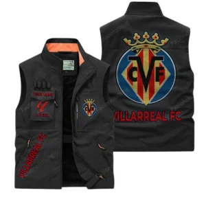 Villarreal La Liga Outdoor Sleeveless Vest LALIGA3502062520, Gift For Fan Villarreal - Black