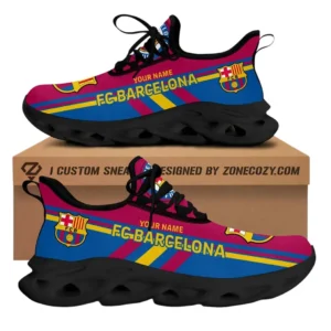 Barcelona La Liga Max Soul Shoes LALIGA3702062501, Gift For Fan Barcelona - Black