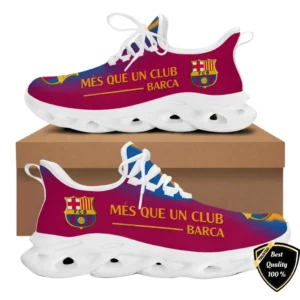 Barcelona La Liga Max Soul Shoes LALIGA3702062502, Gift For Fan Barcelona - White