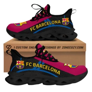 Barcelona La Liga Max Soul Shoes LALIGA3702062506, Gift For Fan Barcelona - Black