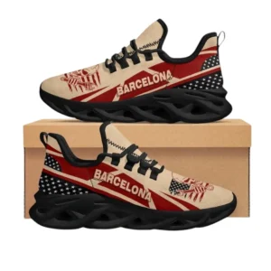 Barcelona La Liga Max Soul Shoes LALIGA3702062508, Gift For Fan Barcelona - Black