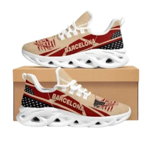 Barcelona La Liga Max Soul Shoes LALIGA3702062508, Gift For Fan Barcelona - White