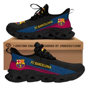 Barcelona La Liga Max Soul Shoes LALIGA3702062511, Gift For Fan Barcelona - Black