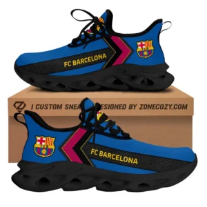 Barcelona La Liga Max Soul Shoes LALIGA3702062515, Gift For Fan Barcelona - Black