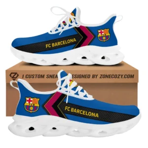 Barcelona La Liga Max Soul Shoes LALIGA3702062515, Gift For Fan Barcelona - White