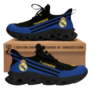 Real Madrid La Liga Max Soul Shoes LALIGA38020701, Gift For Fan Real Madrid - Black