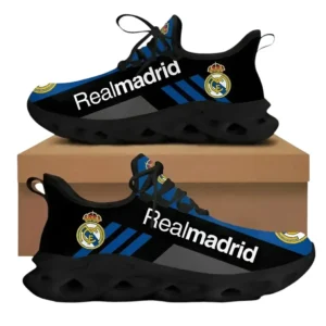 Real Madrid La Liga Max Soul Shoes LALIGA38020718, Gift For Fan Real Madrid - Black