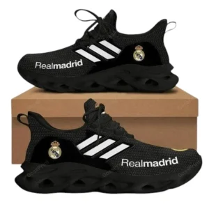Real Madrid La Liga Max Soul Shoes LALIGA38020719, Gift For Fan Real Madrid - Black