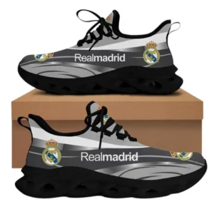 Real Madrid La Liga Max Soul Shoes LALIGA38020737, Gift For Fan Real Madrid - Black