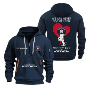 Houston Astros MLB Hoodie Half Zipper MLB1702032043, Gift For Fan Houston Astros - Navy