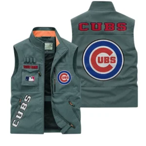 Chicago Cubs MLB Outdoor Sleeveless Vest MLB2002042029, Gift For Fan Chicago Cubs - Bean Green