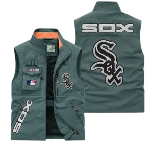 Chicago White Sox MLB Outdoor Sleeveless Vest MLB2002042030, Gift For Fan Chicago White Sox - Bean Green