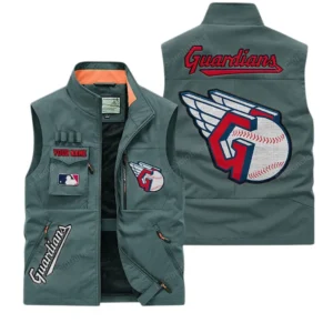 Cleveland Guardians MLB Outdoor Sleeveless Vest MLB2002042032, Gift For Fan Cleveland Guardians - Bean Green