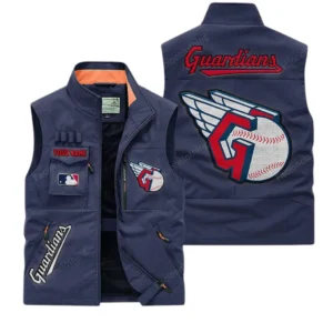 Cleveland Guardians MLB Outdoor Sleeveless Vest MLB2002042032, Gift For Fan Cleveland Guardians - Dark Blue