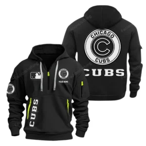 Chicago Cubs MLB Hoodie Half Zipper MLB2102042030, Gift For Fan Chicago Cubs - Black