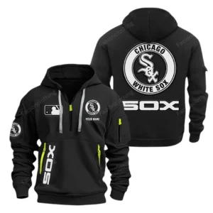 Chicago White Sox MLB Hoodie Half Zipper MLB2102042031, Gift For Fan Chicago White Sox - Black