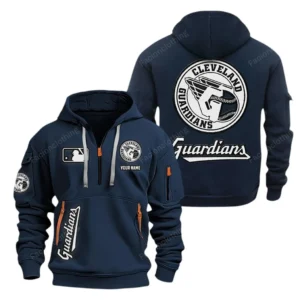 Cleveland Guardians MLB Hoodie Half Zipper MLB2102042033, Gift For Fan Cleveland Guardians - Navy